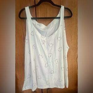 SHEIN White Heart-Print Spaghetti Strap Camisole